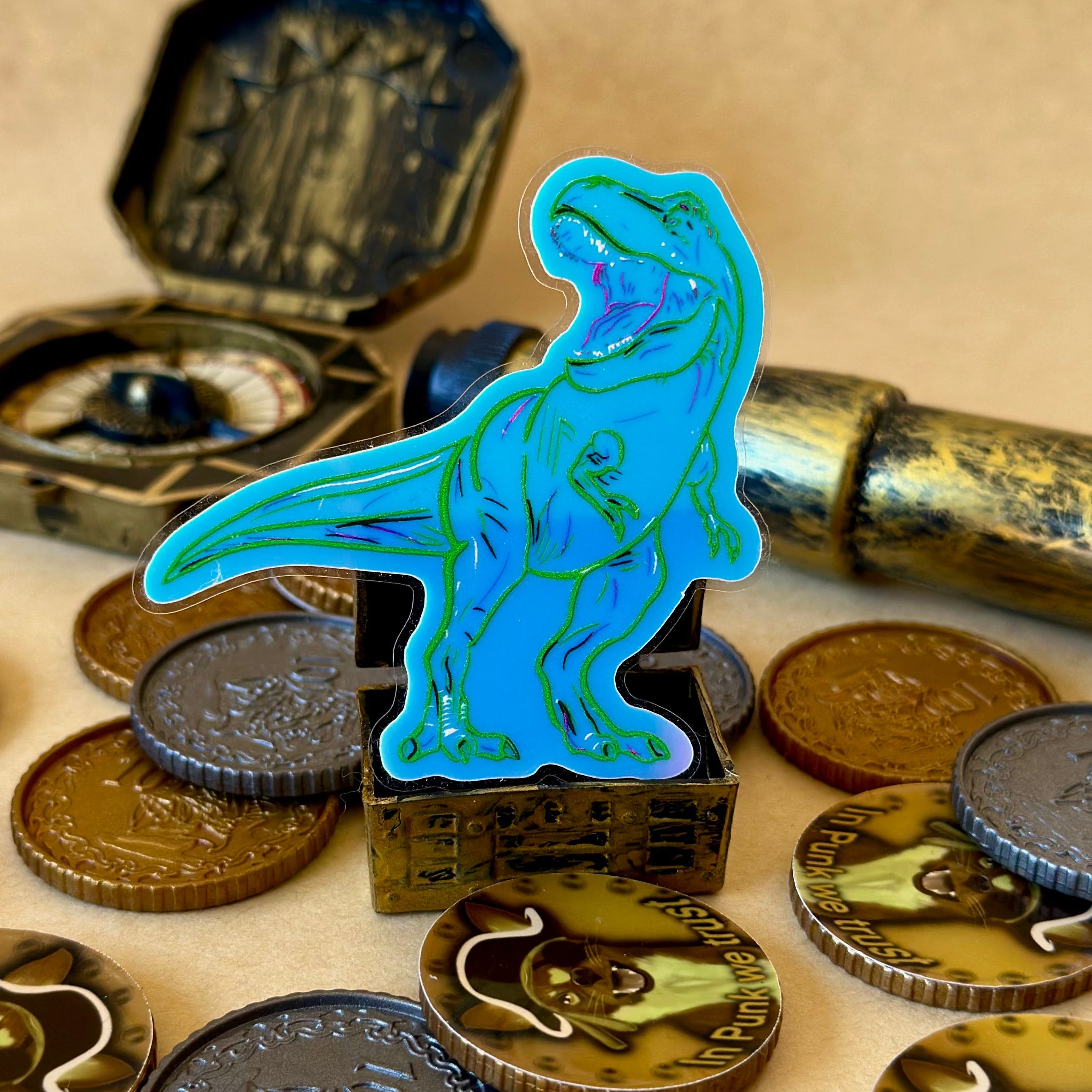 T-rex Dinosaur Glow in the Dark Sticker