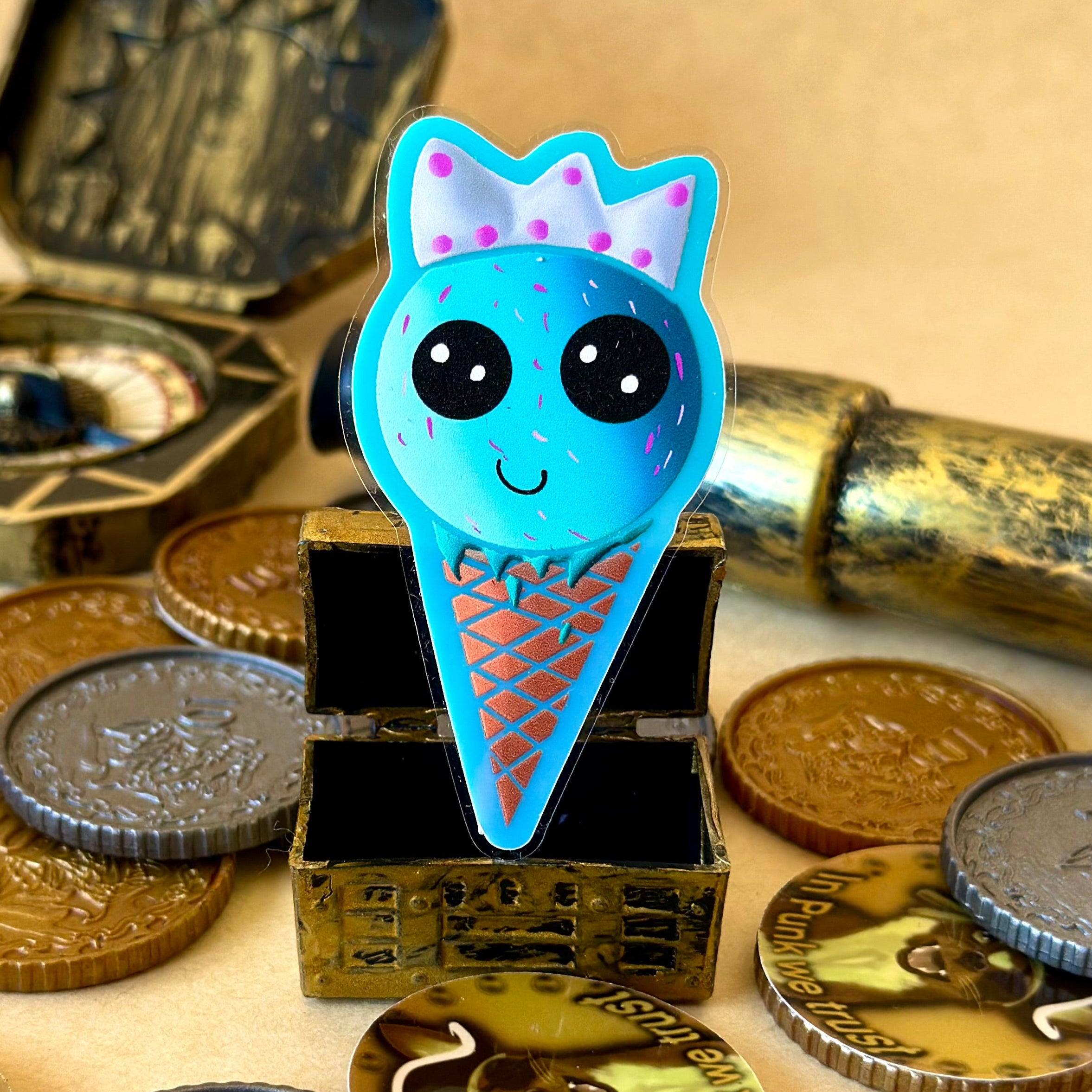 Bubble Gum Ice Cream Princess Glow in the Dark Sticker