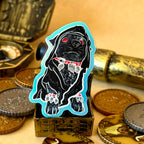 Thomas the Goth Bulldog Glow in the Dark Sticker