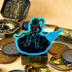 Falling Astronaut Glow in the Dark Sticker