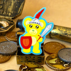 Shining Knight Cute Bear Glow in The Dark Sticker