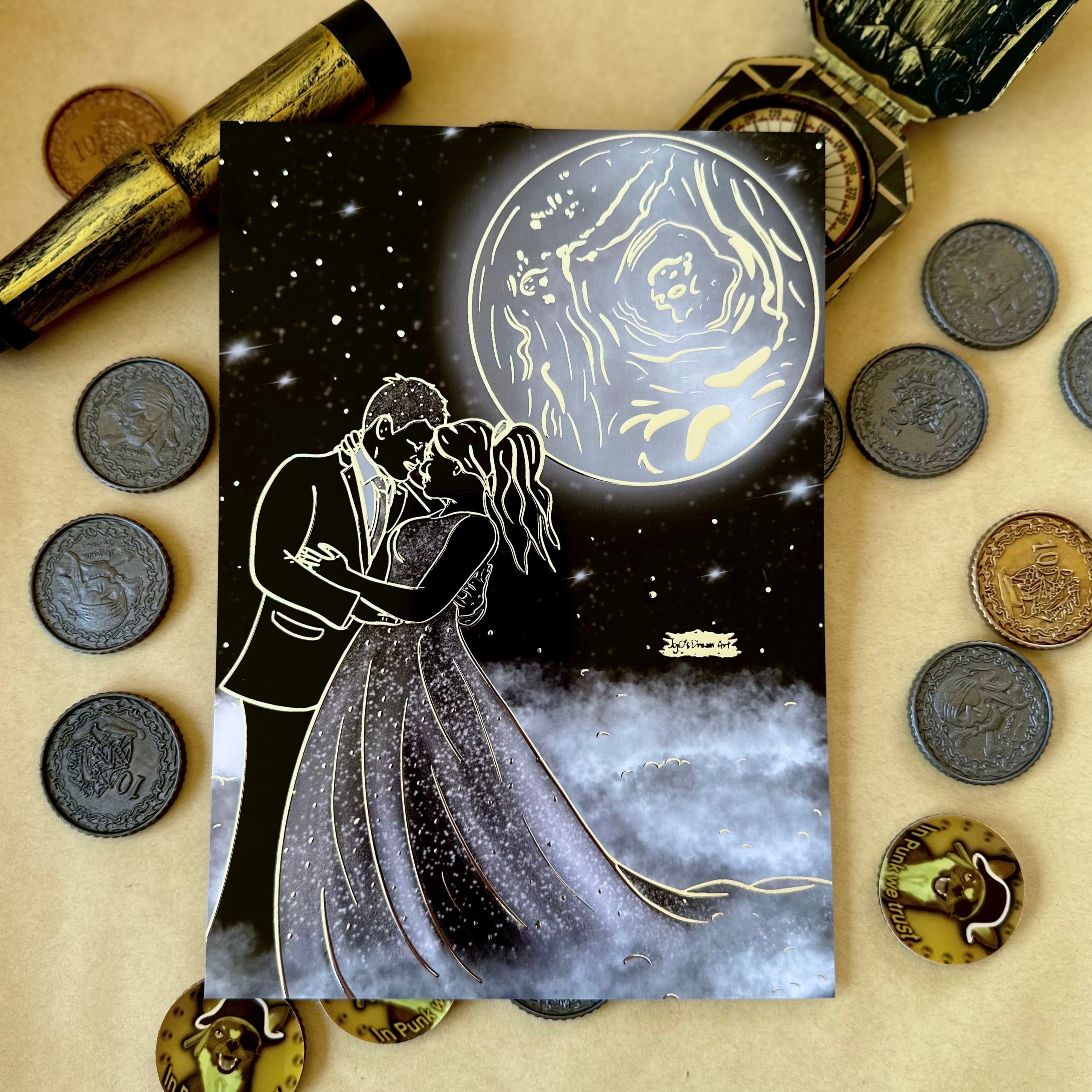 Celestial Ballroom A5 Foil Art Print