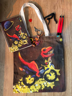 Rex the Space Dinosaur Canvas Tote Bag! (Dinostar)