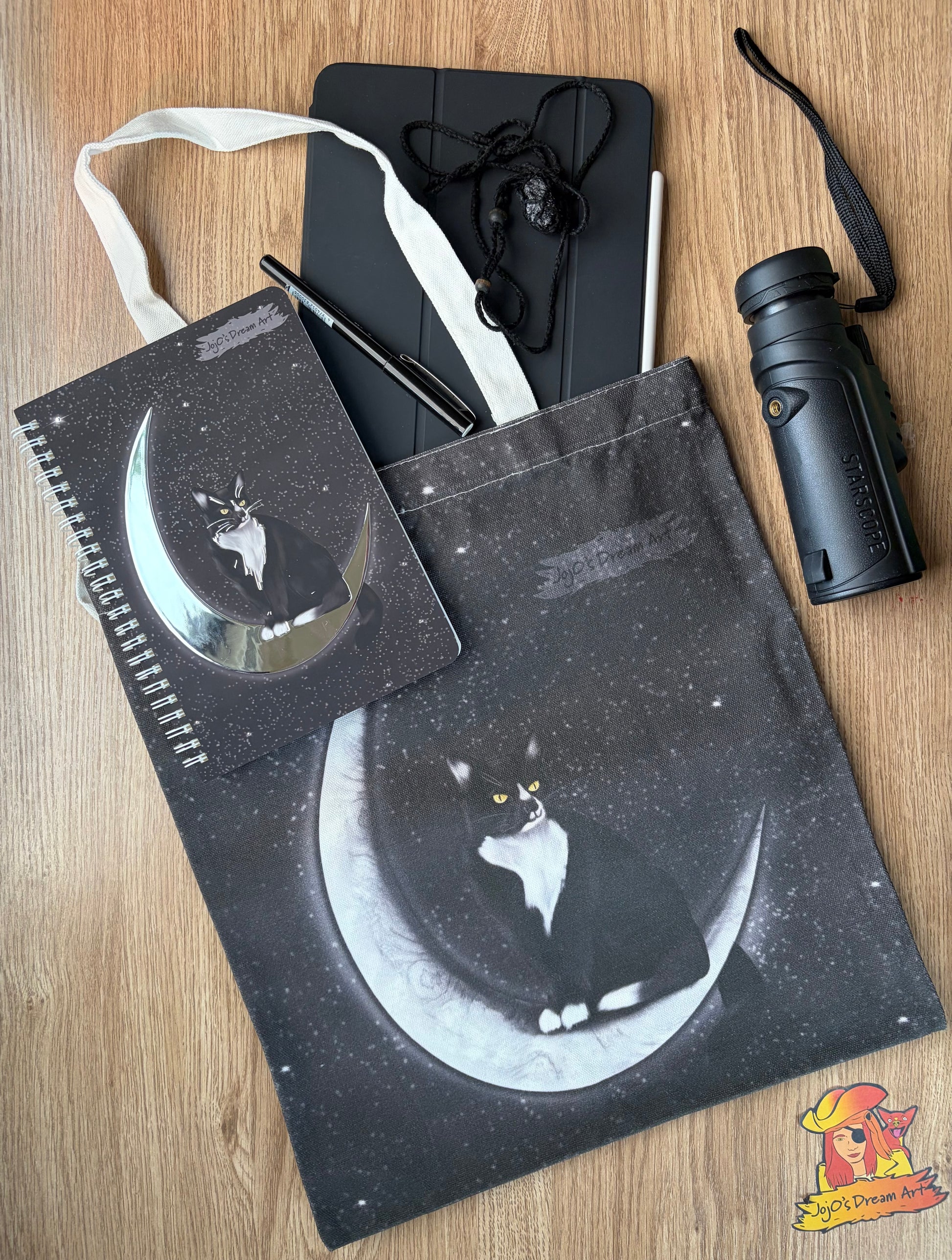 Cat on the Moon Tote Bag!