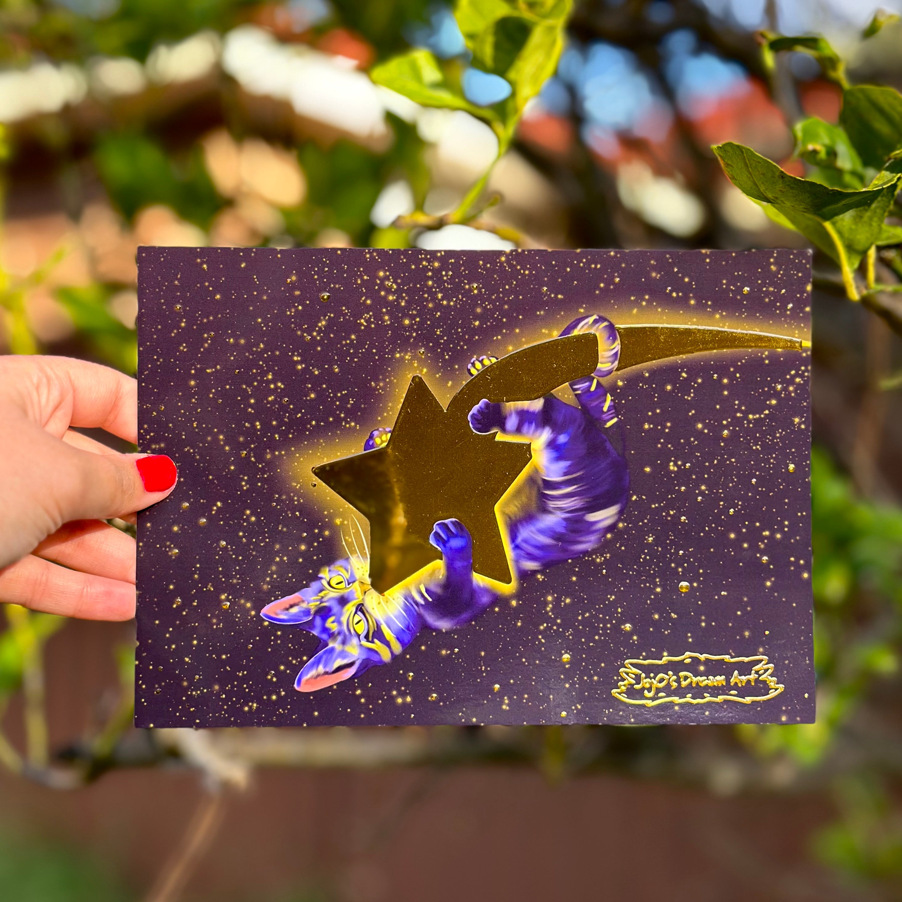 Luna the Chaotic Cosmic Cat Foil Print!