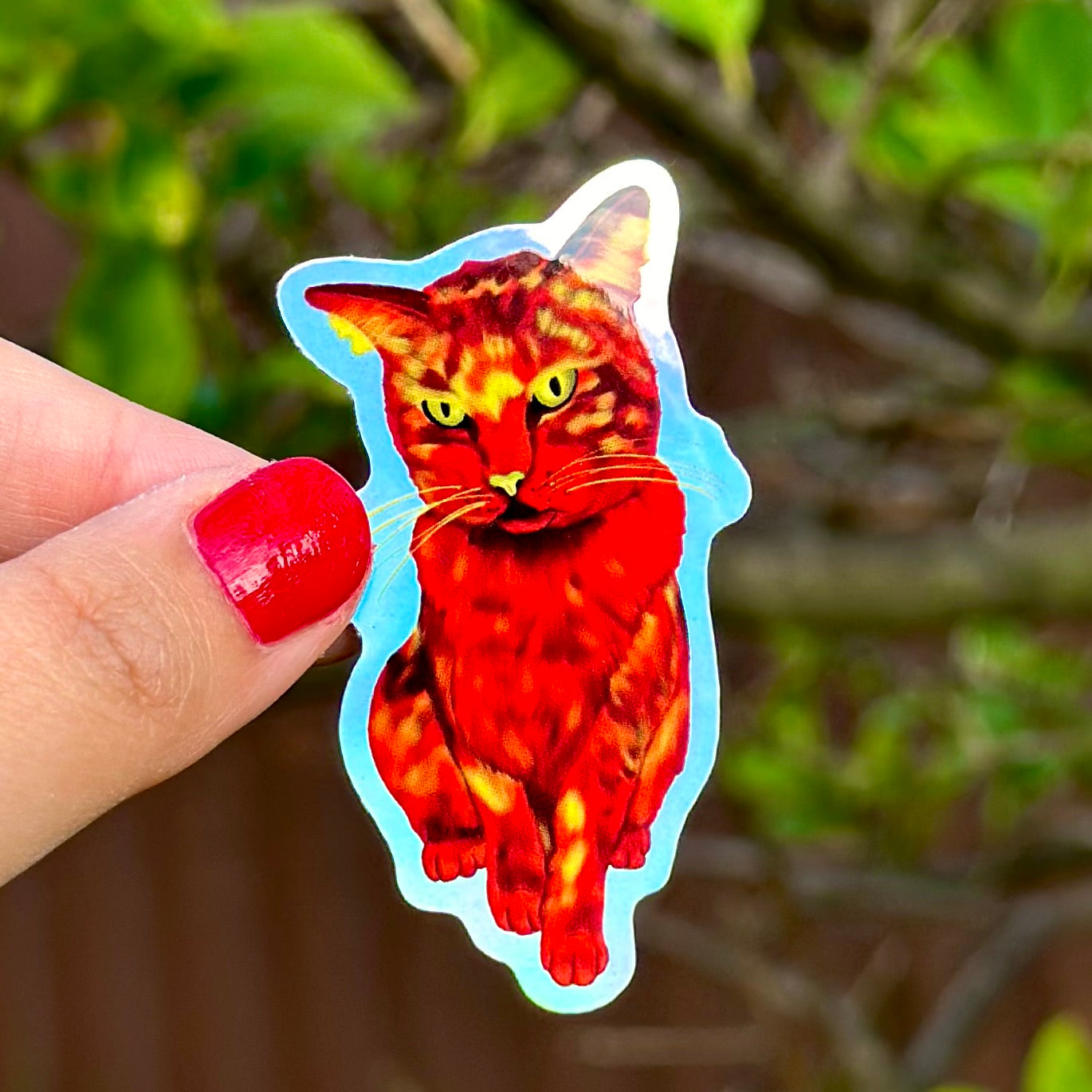 Blaze the Fire Cat Holographic Sticker!