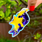 Luna The Chaotic Cosmic Cat Holographic Sticker!