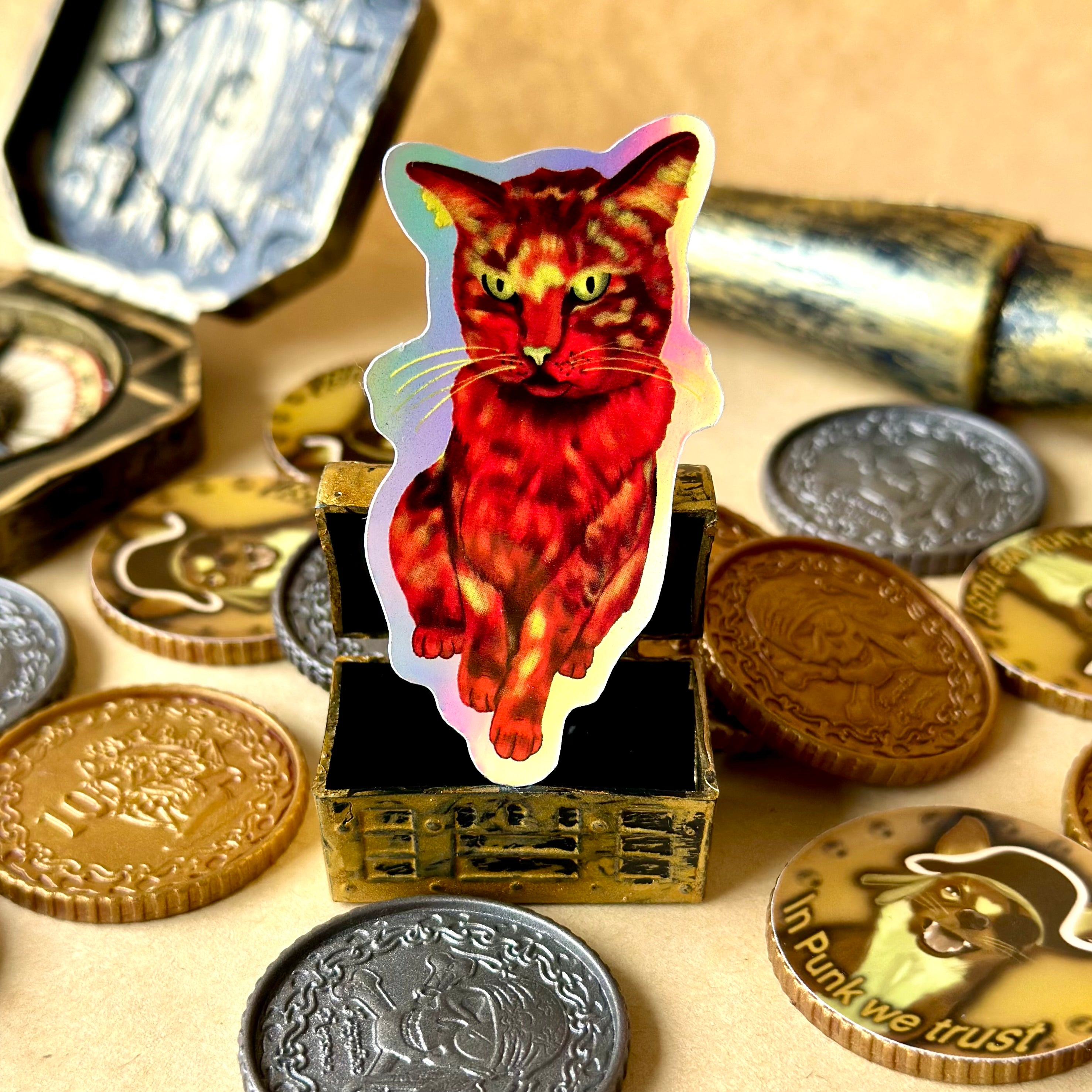 Blaze the Fire Cat Holographic Sticker!