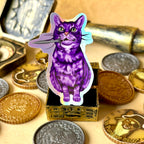 Rosie the Knife Kitty Holographic Sticker!