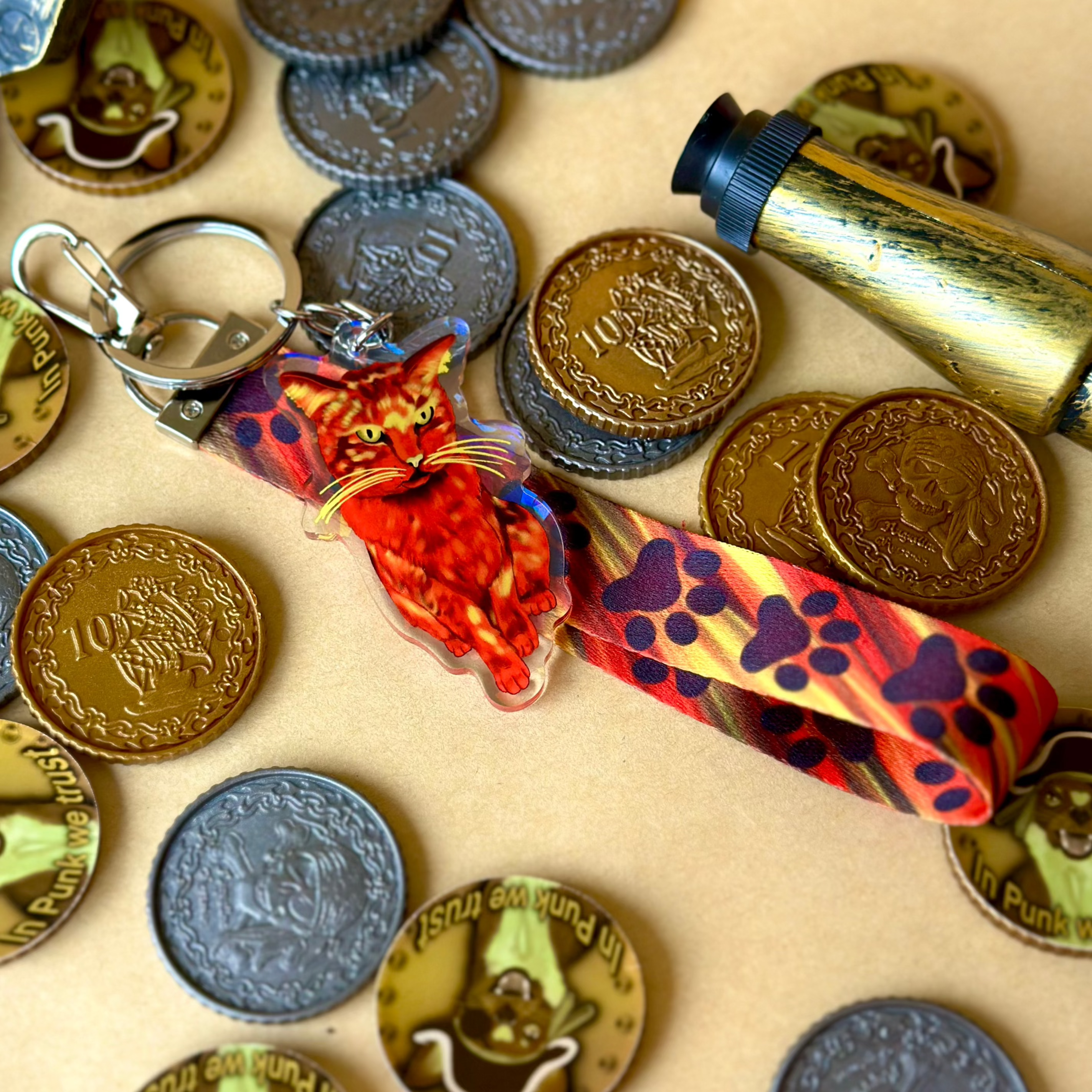 Blaze the Fire Kitty Lanyard!