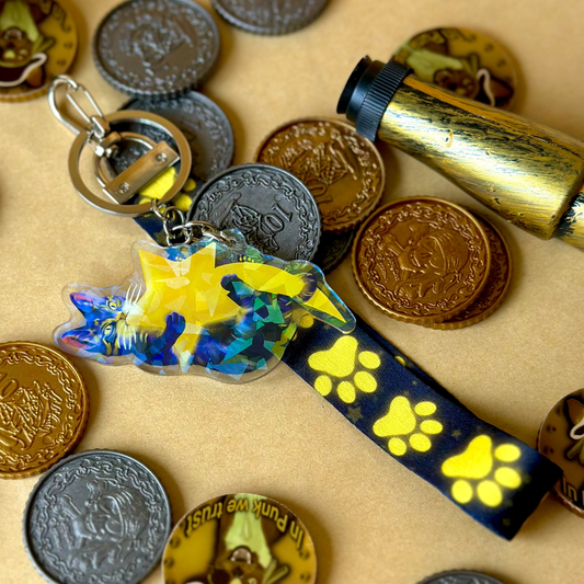 Luna the Chaotic Cosmic Cat Lanyard (short and Long)!