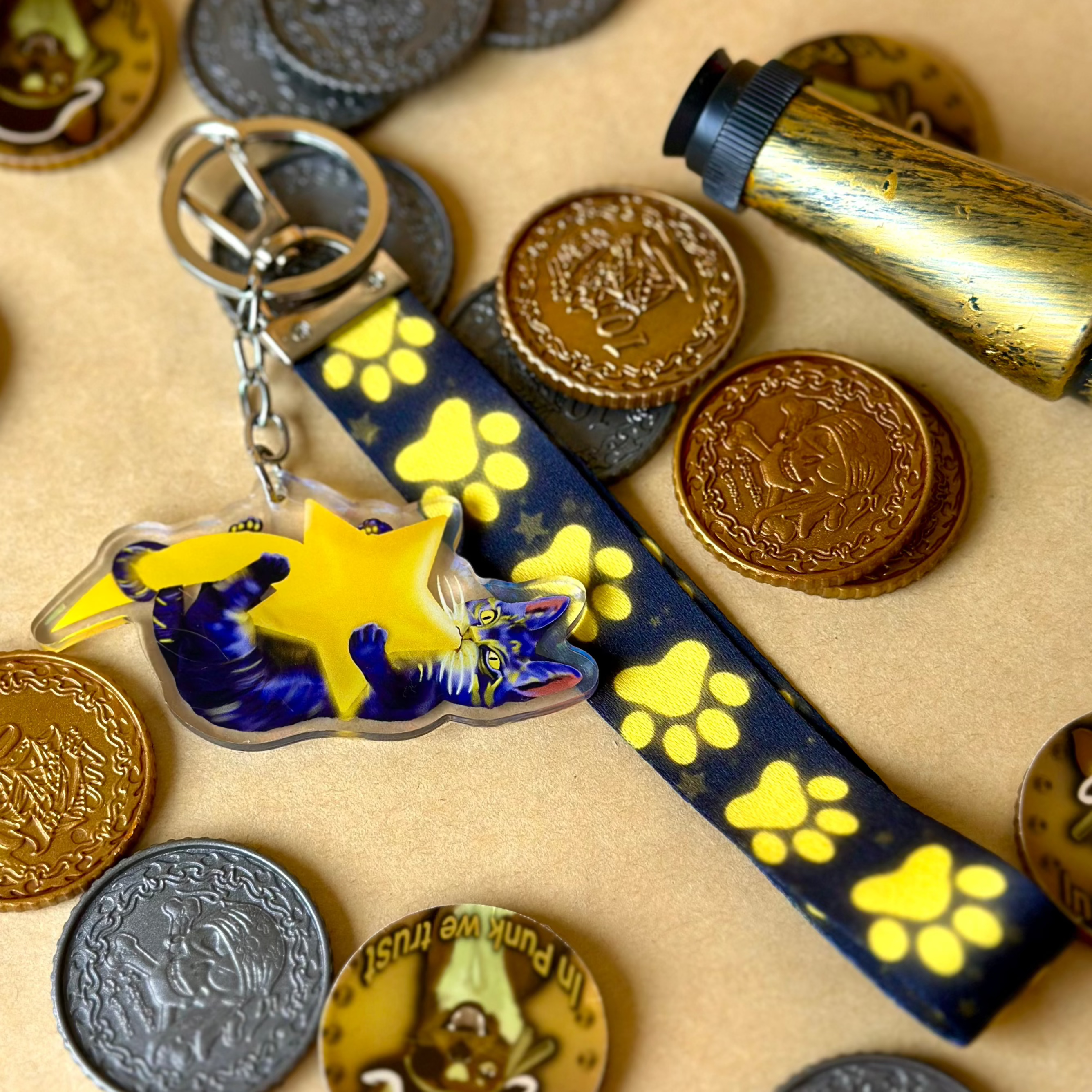 Luna the Chaotic Cosmic Cat Lanyard (short and Long)!