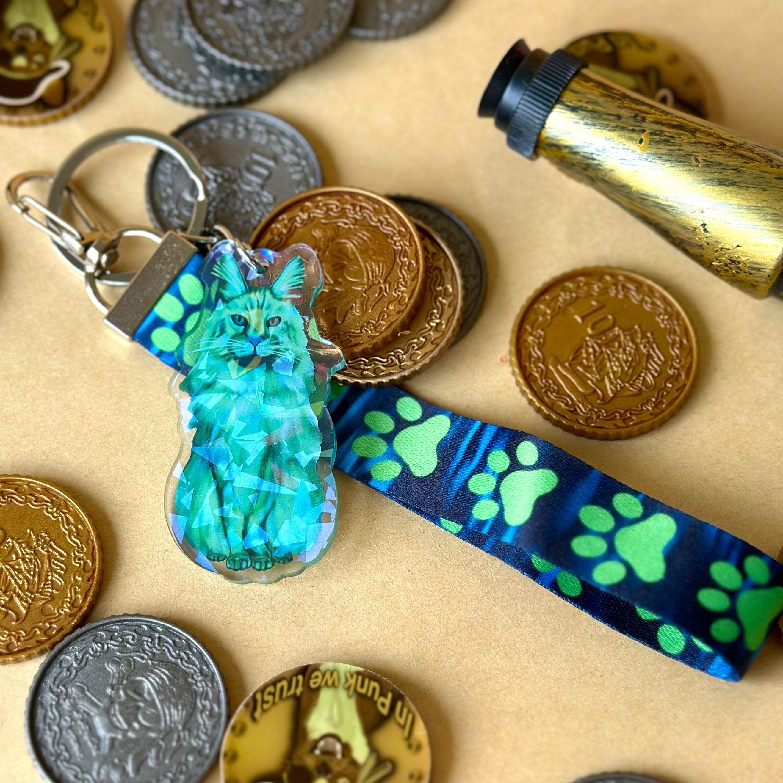 Aqua the Water Cat Lanyard!