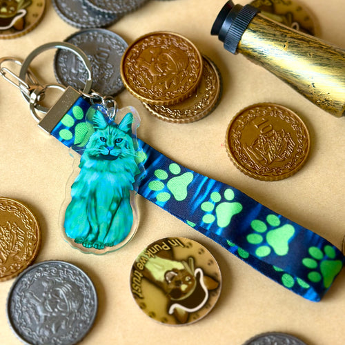 Aqua the Water Cat Lanyard!