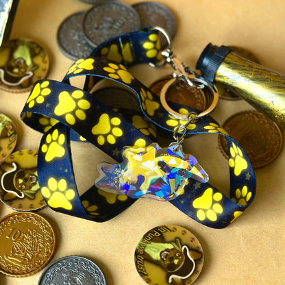 Luna the Chaotic Cosmic Cat Lanyard (short and Long)!