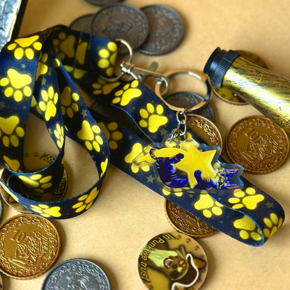 Luna the Chaotic Cosmic Cat Lanyard (short and Long)!