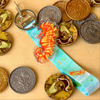 Scarlet the Spunky Seahorse Lanyard with Keychain Charm