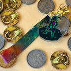 Falling Astronaut Acrylic Keychain or Lanyard!