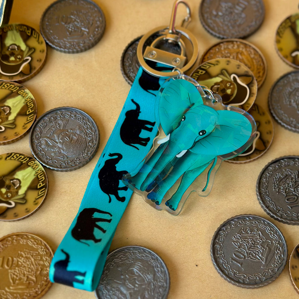 Elephant Lanyard with Keychain Charm