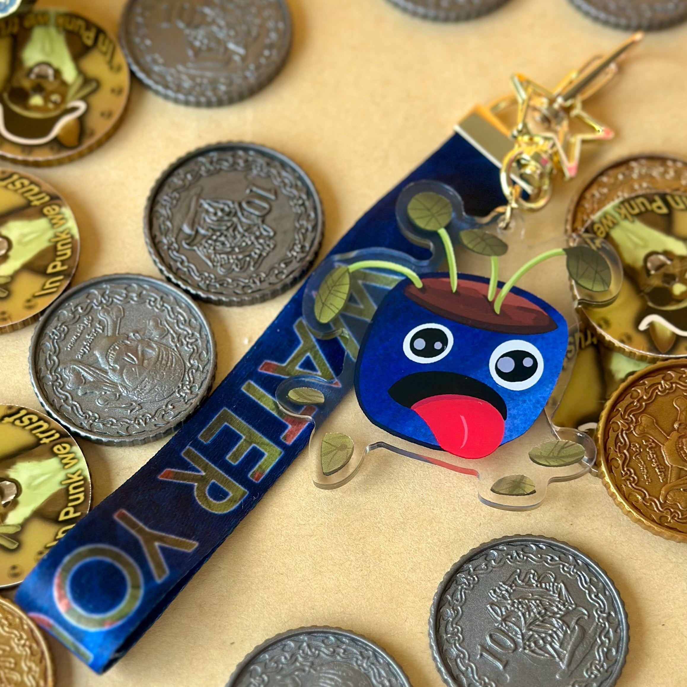 Thirsty Pot Plant Acrylic Keychain or Lanyard!