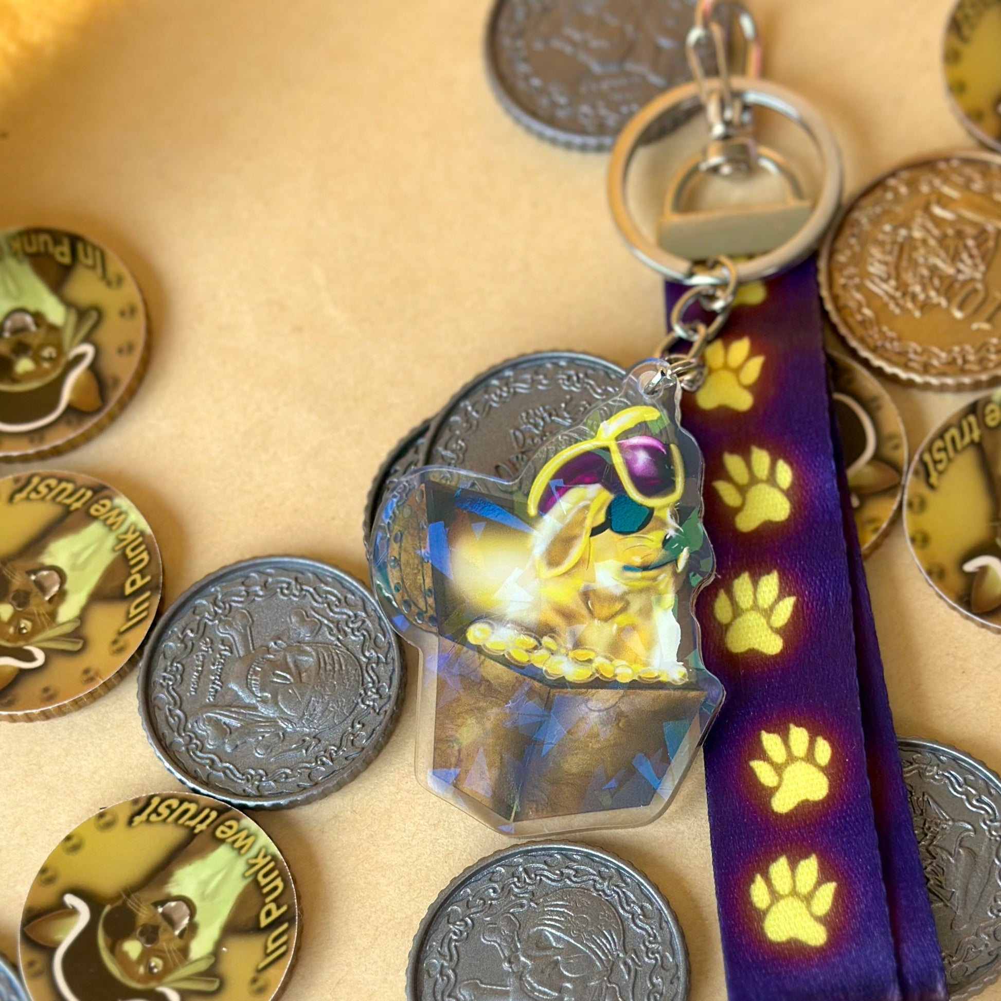 Golden Treasure Retriever Acrylic Keychain or Lanyard!