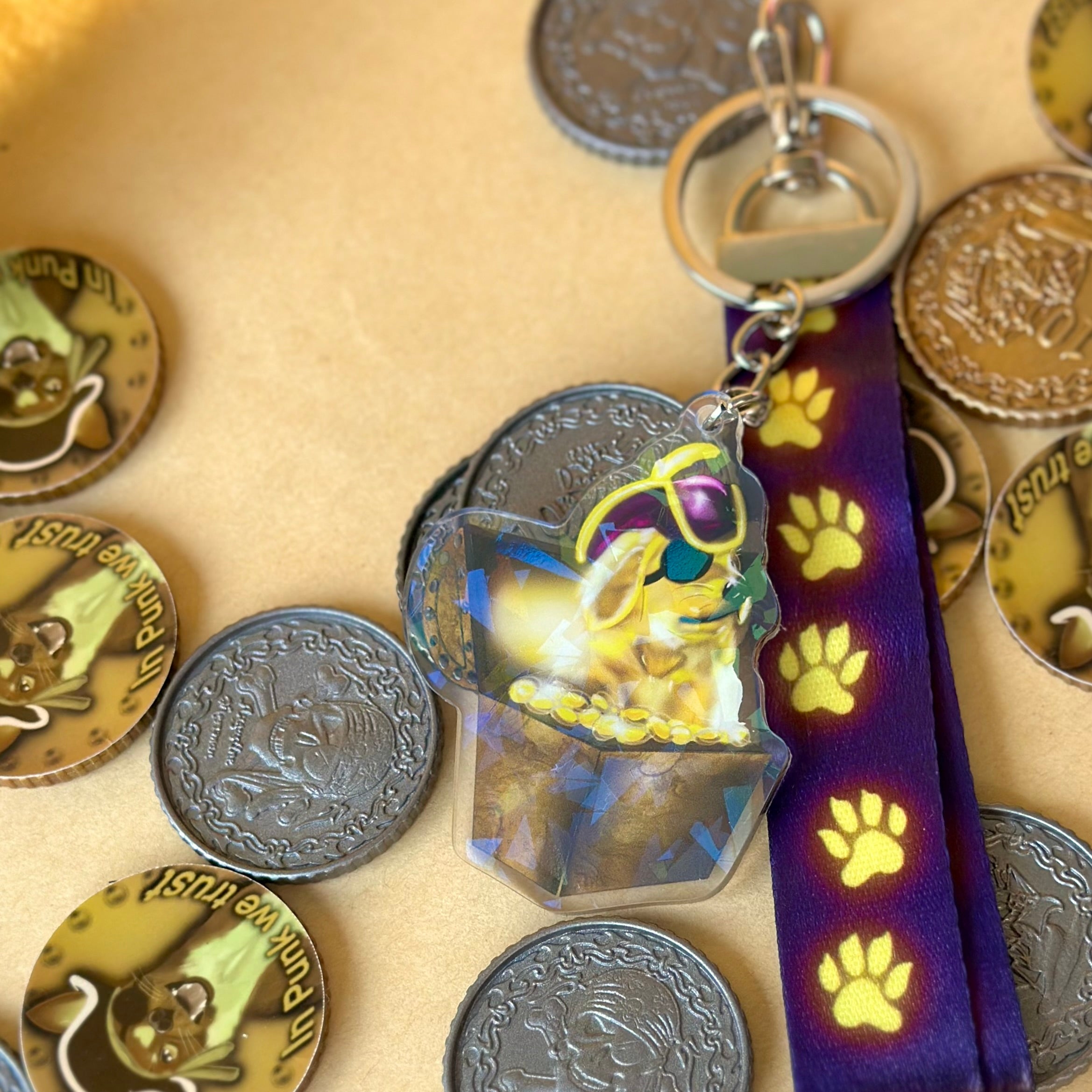 Golden Treasure Retriever Acrylic Keychain or Lanyard!