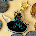 Falling Astronaut Acrylic Keychain or Lanyard!