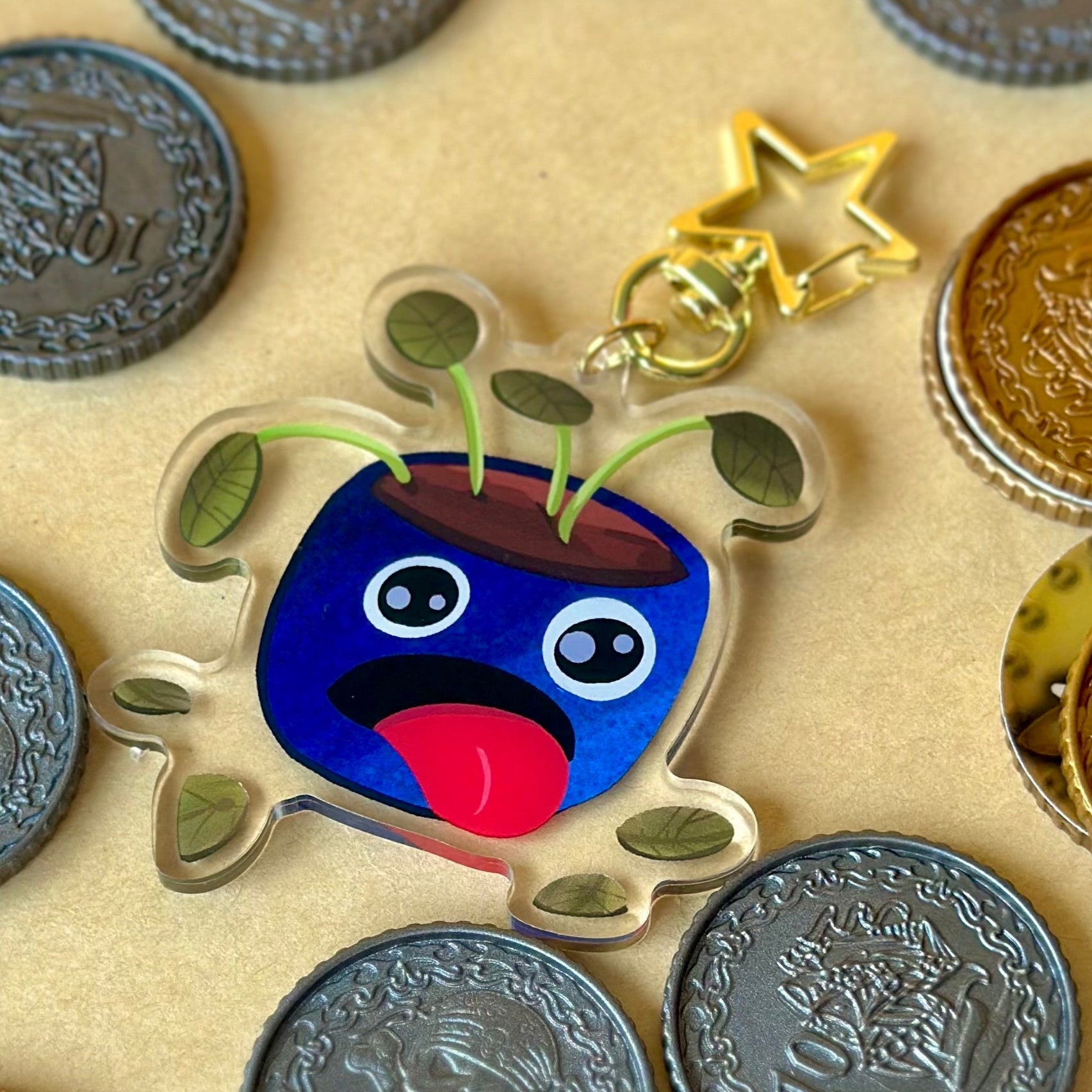 Thirsty Pot Plant Acrylic Keychain or Lanyard!