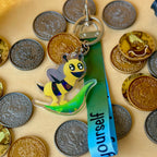 "Bee leaf" in yourself Lanyard with Keychain Charm