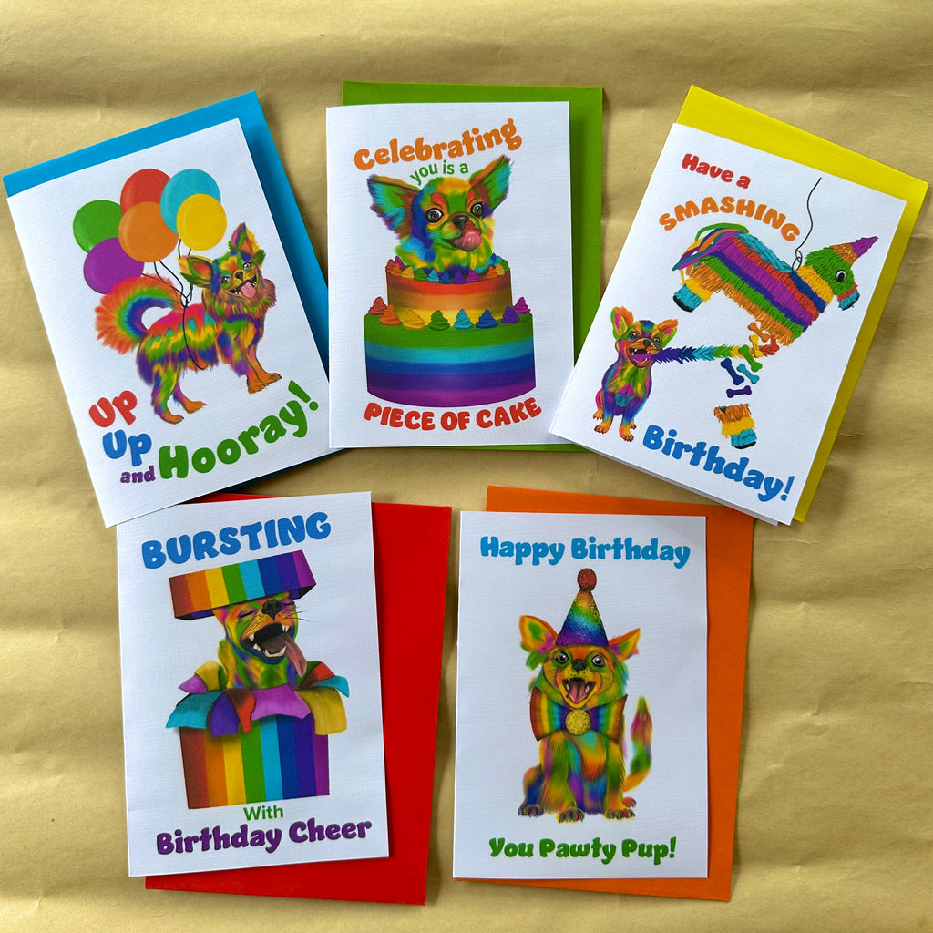 Celebration Chihuahua Greeting Cards (Pack of 5)