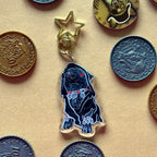 Thomas the Goth Bulldog Acrylic Keychain or Lanyard!
