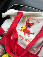 I'd rather be with my dog chihuahua tote bag 