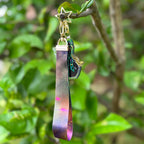 Falling Spaceman Acrylic Keychain with a space design Lanyard