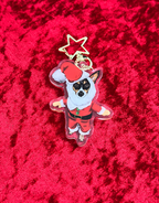 Jack Russell Santa Paws Christmas Acrylic Keychain