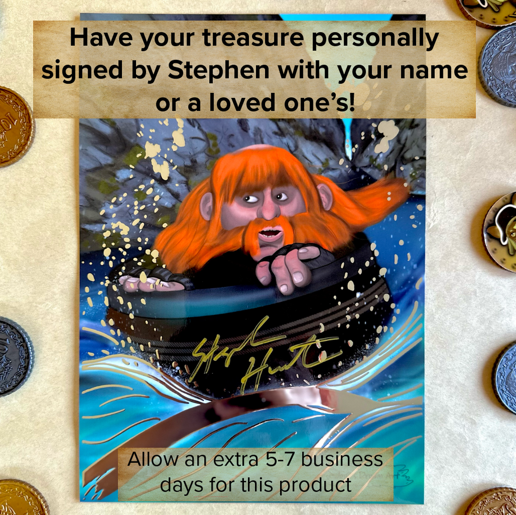 Bombur Signed Silver Foil A5 Art Print