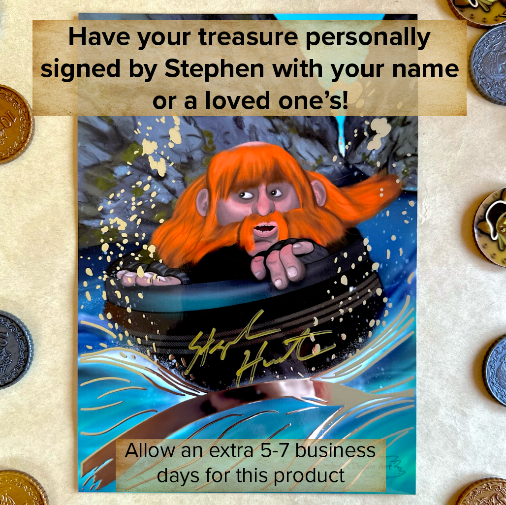 Bombur Signed Silver Foil A5 Art Print