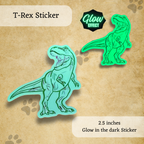 T-Rex Dinosaur Glow in the Dark Sticker