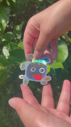 Thirsty Pot Plant Holographic Sticker Outdoor porduct video