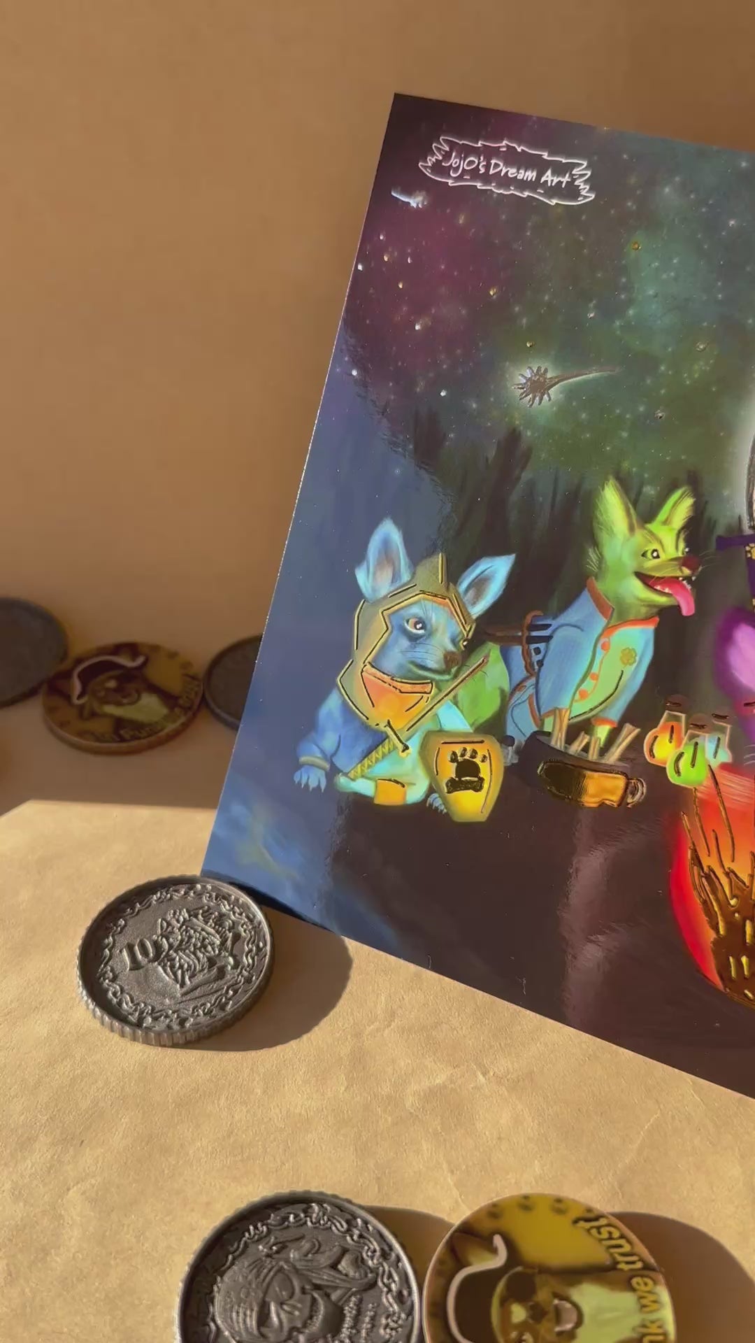 Tails of the Twilight Tales A5 Gold and Silver Foil Print